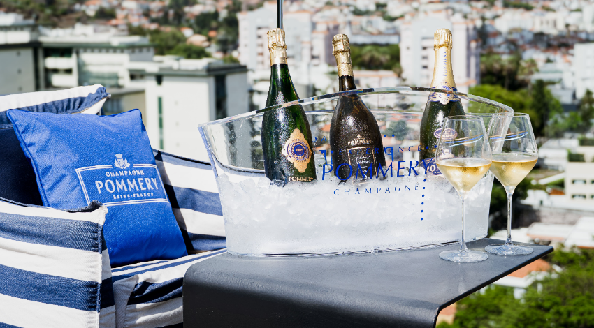 DJ Miguel Domingos livens up Pommery's Night at Galáxia Skypool